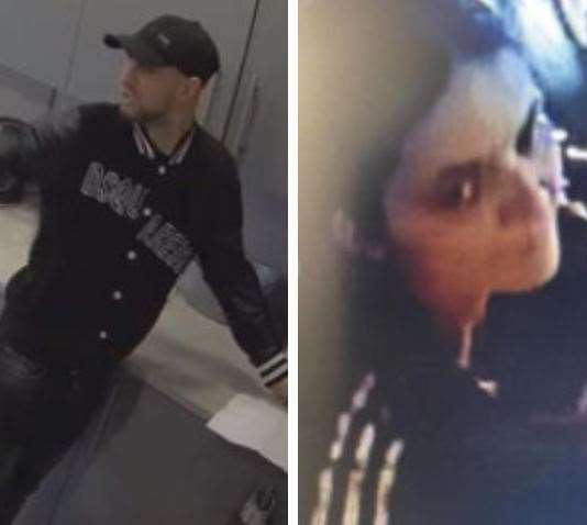 Police have issued CCTV images of a man and a woman who might have information about a series of thefts in Gravesend. Picture: Kent Police