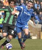 Kevin Maher battles for possesion. Picture: Grant Falvey
