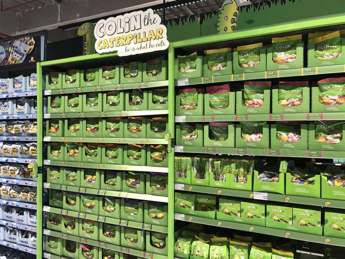 Colin the Caterpillar and Percy Pig have their own aisles