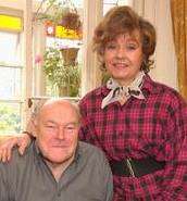 Actress Prunella Scales with actor husband Timothy West.