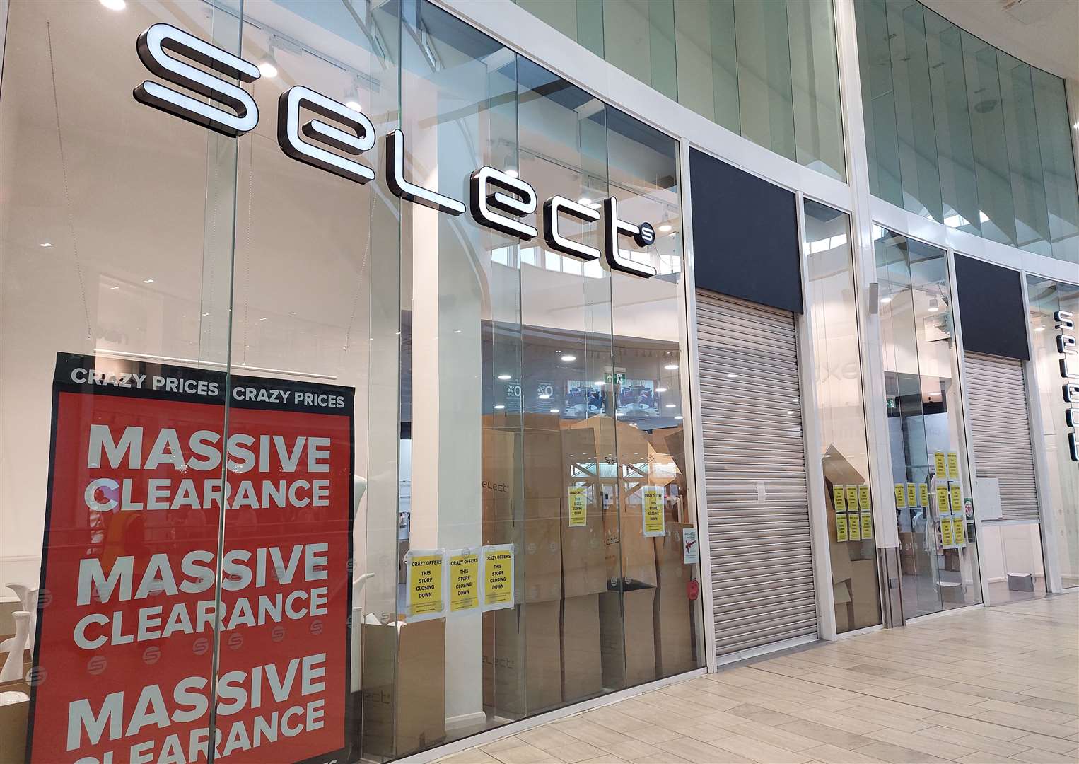 Select in County Square has now closed in the centre’s extension