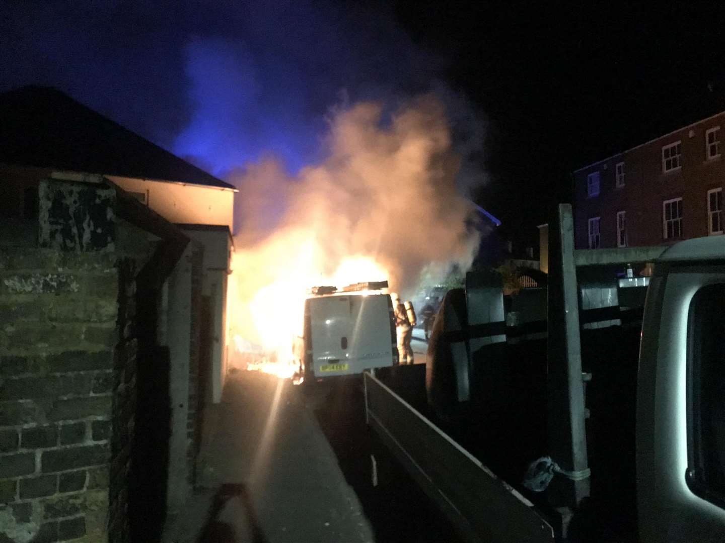 Firefighters were called to the van blaze about 1am (1941695)