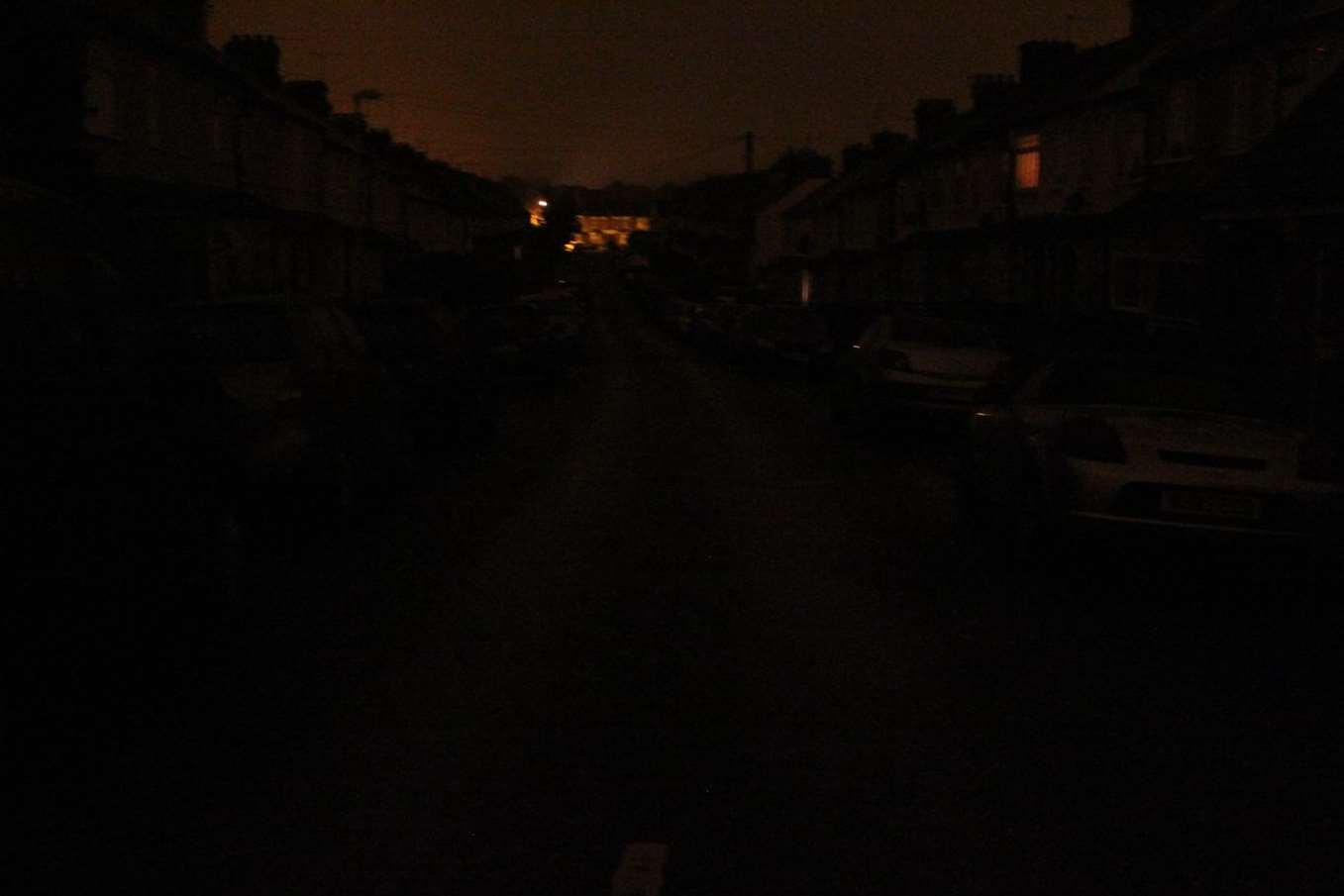 Woodfield Avenue with the lights off