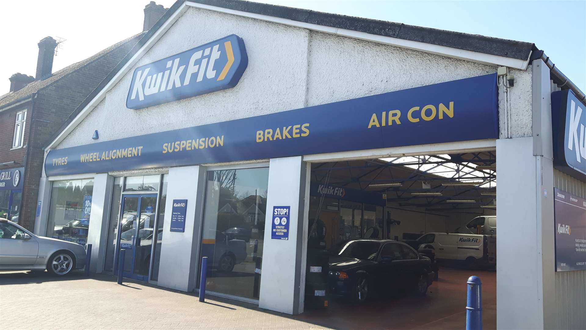 Kwik Fit in Loose Road , Maidstone, was open, but with not much trade