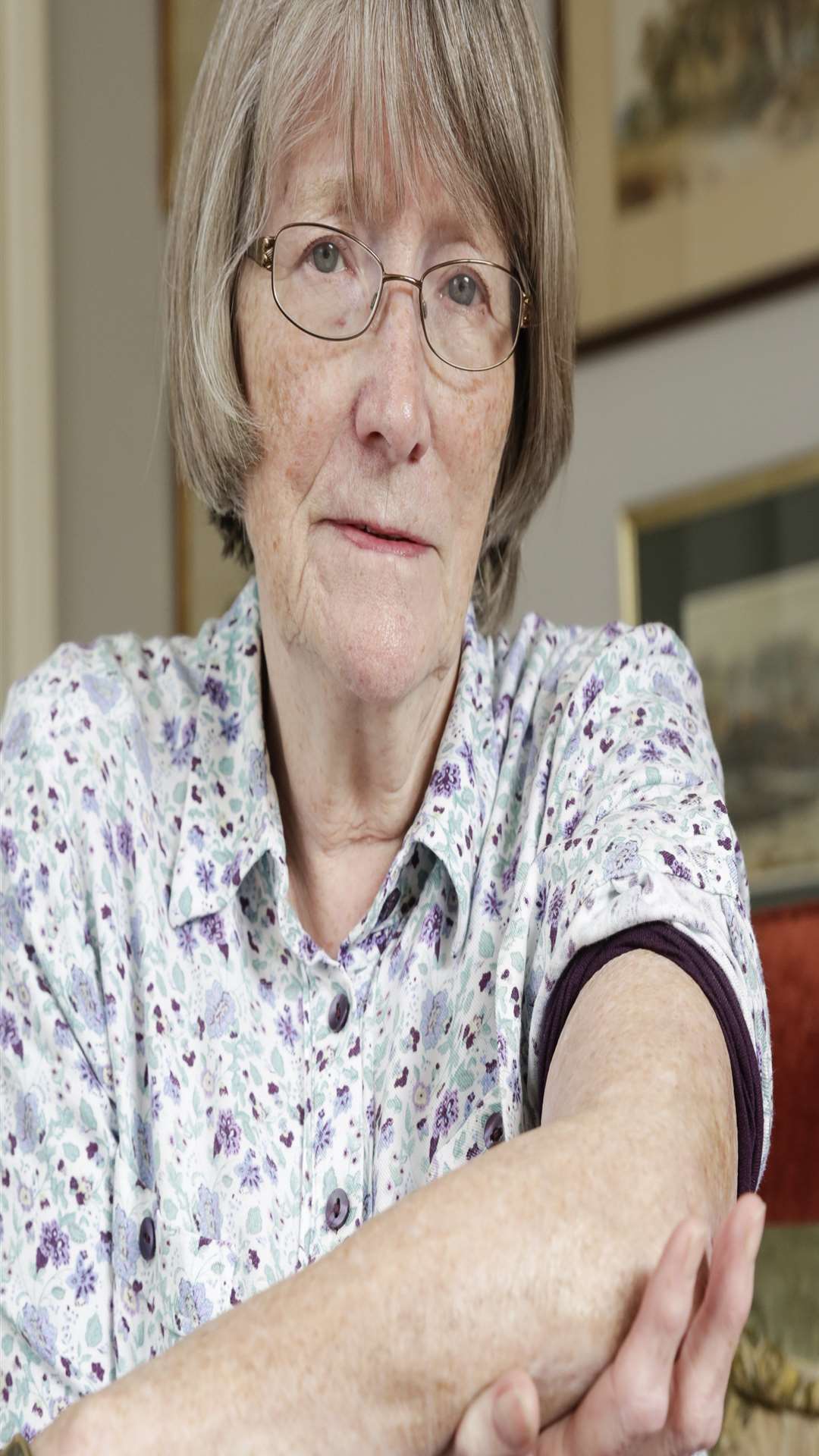 Joan Wright is still paying the price after she tripped on a raised paving slab