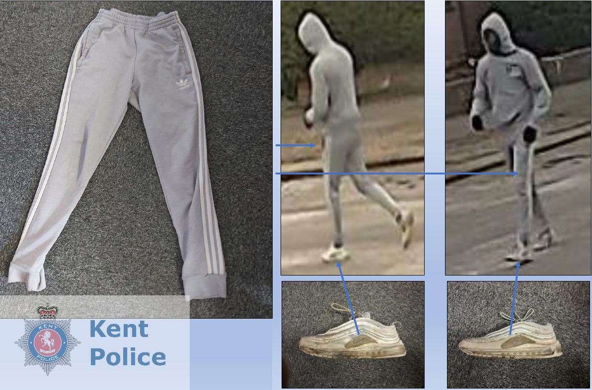 Banks was identified by the clothing he wore that day. Photo: Kent Police