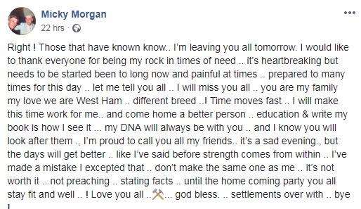 Micky Morgan's last Facebook post was shared more than 300 times