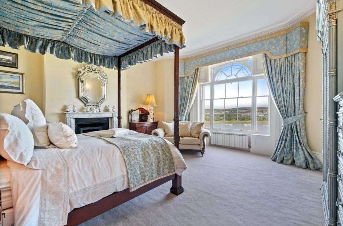The house's new owners could lay in a four poster and look out on the views of the River Medway Picture: John D Wood & Co