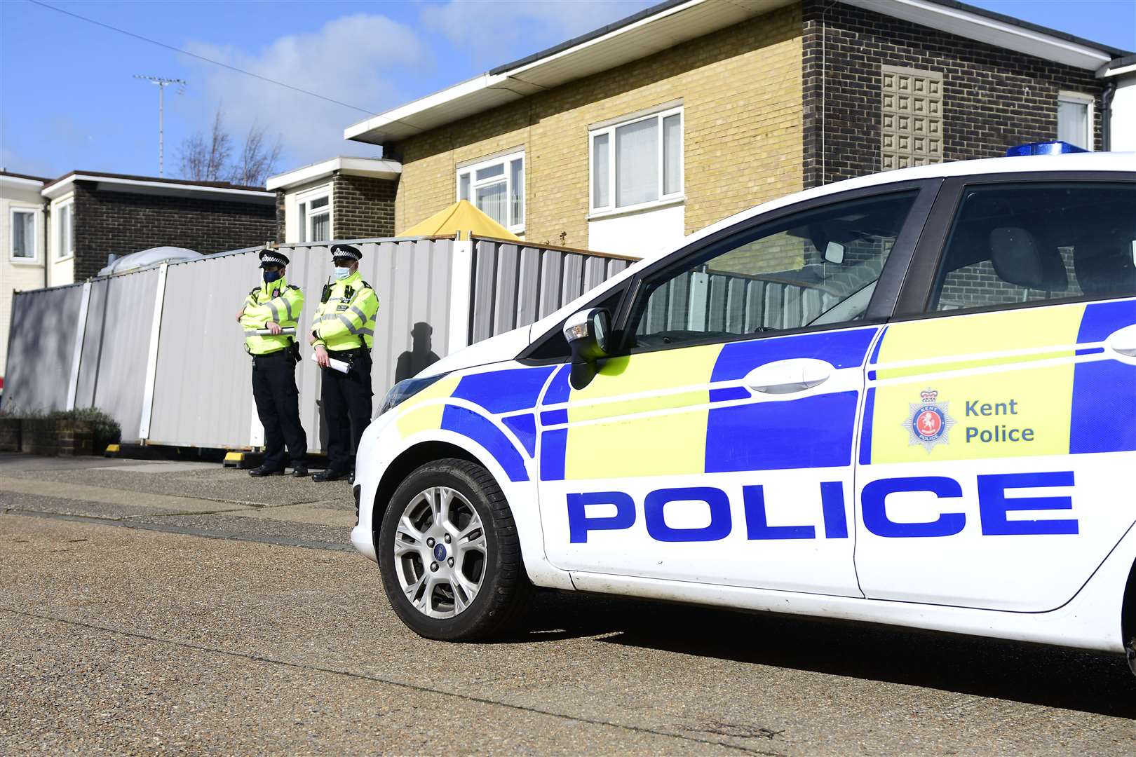 Police searching Couzens' home in Deal. Picture: Barry Goodwin