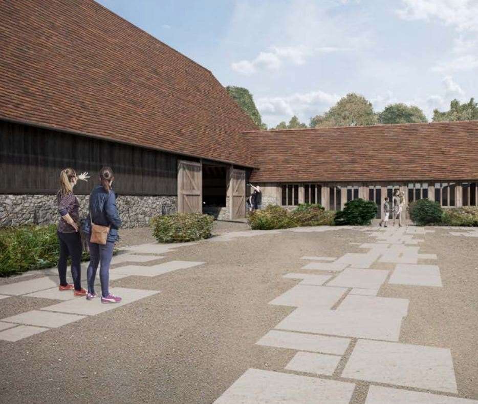 An architect's impression of what the barn wedding venue could look like. Picture: Clague Architects