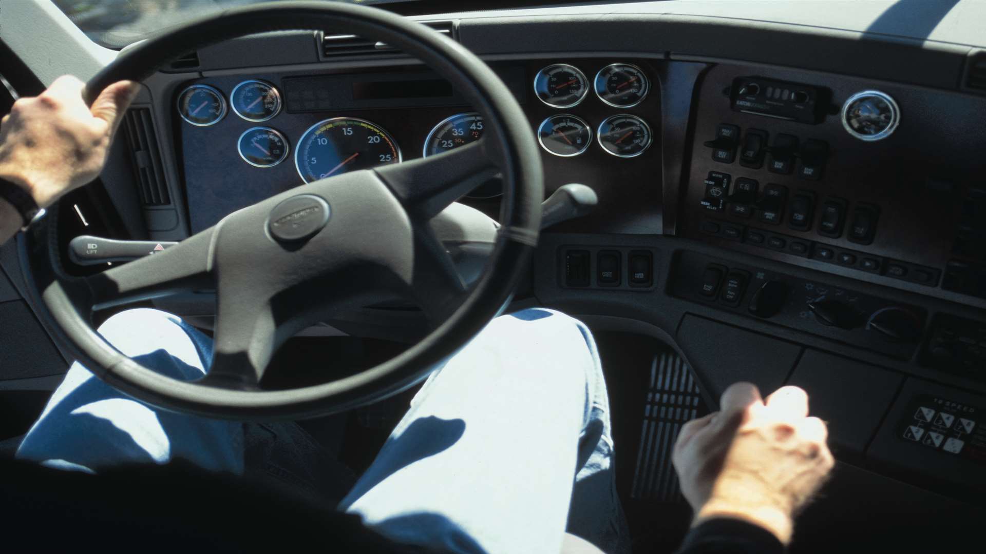A driver at the wheel of a lorry. Picture: Thinkstock Image Library
