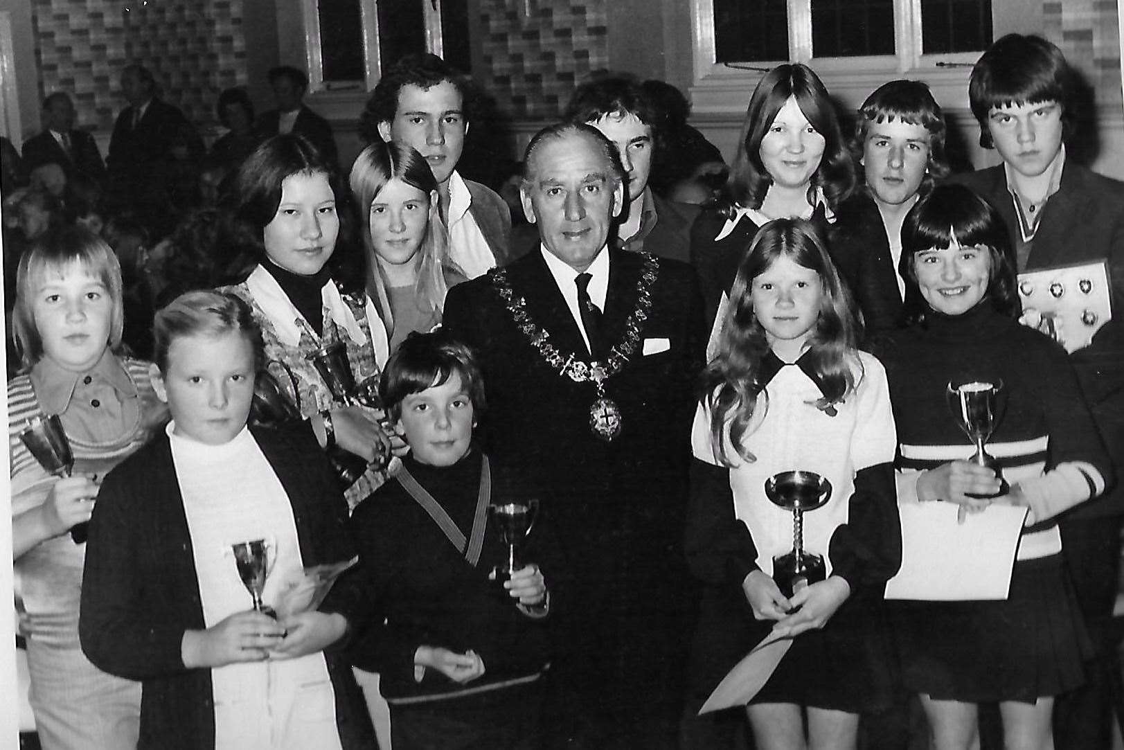 Members celebrating an awards ceremony. Picture: Black Lion Swimming Club