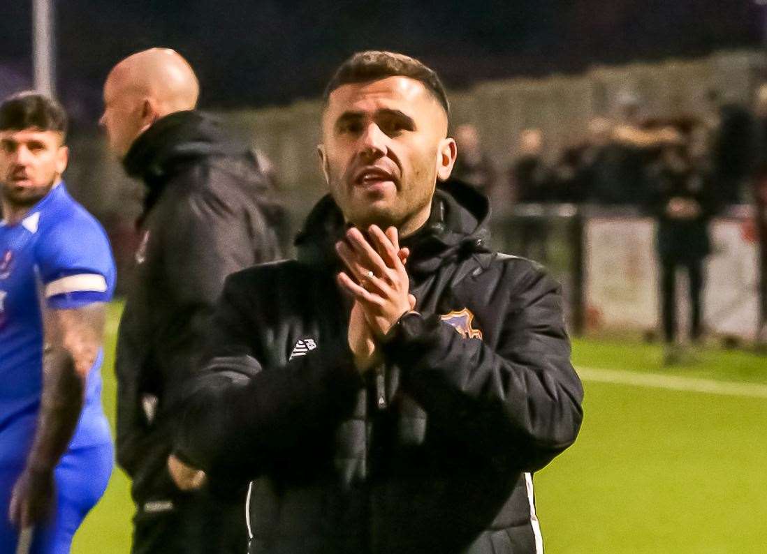 Whitstable manager Marcel Nimani – brings his side back for the start of pre-season training this weekend. Picture: Les Biggs