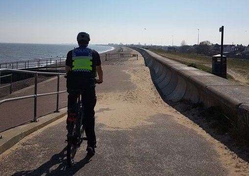 Police on patrol in Romney Marsh over the Easter weekend. Image: Kent Police Folkestone and Hythe
