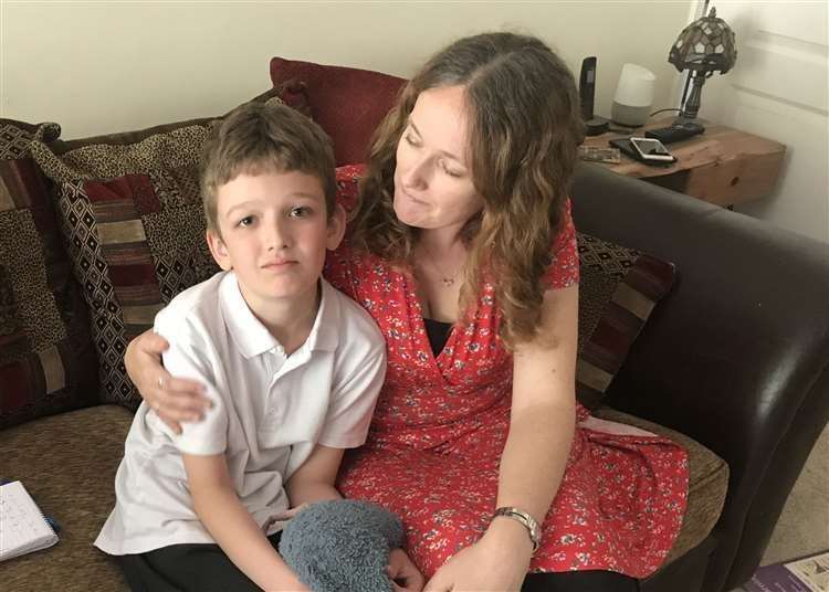 Mum Rebecca Horsley is desperately fighting to find a school place for son Sam
