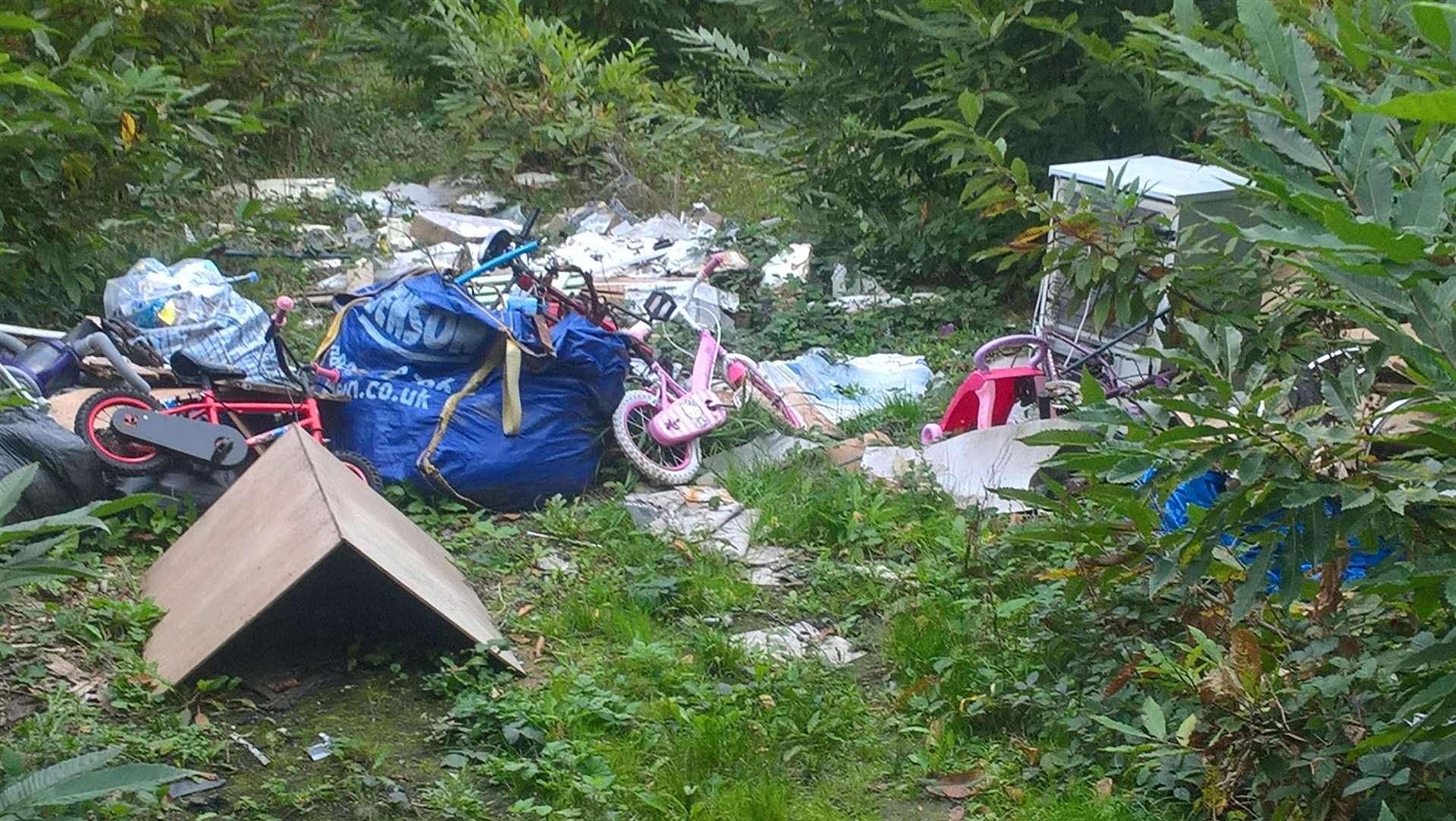 An example of flytipping in the East Farleigh area