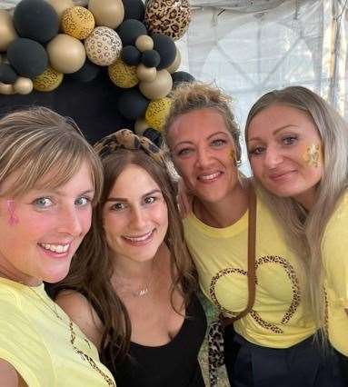 Nicola Biddiscombe and friends. From left to right: Carly Ledger, Nicola, Anna Page, and Becky Wood