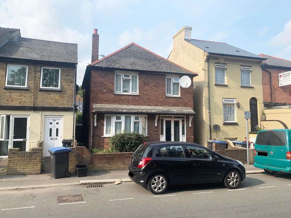 A three bedroom house in Coombe Road in Dover is listed at the auction