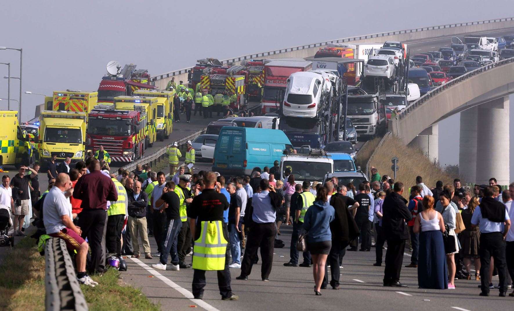 Sheppey Crossing pile-up