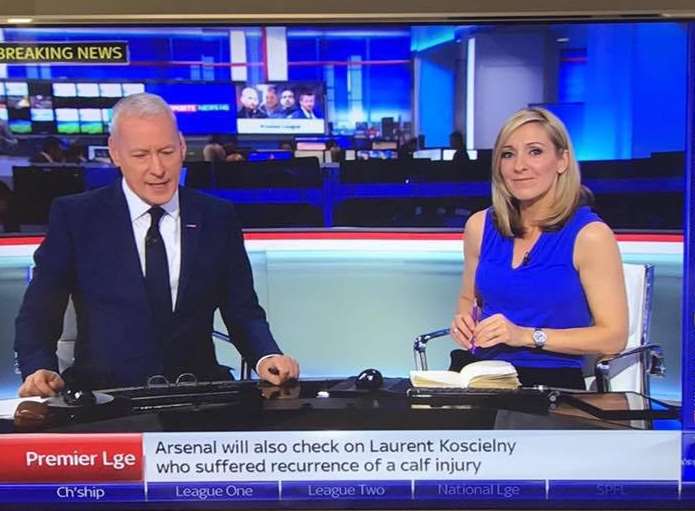 Sky News presenters Julian Warren and Jamie Weir wore blue on air for Wear Blue for Ethan day