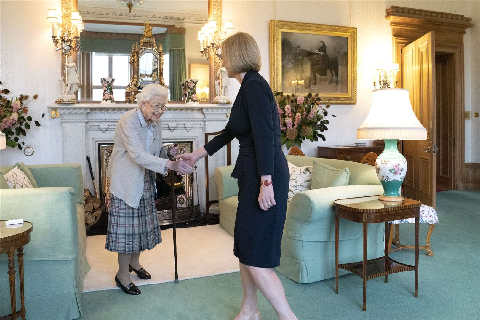 New Prime Minister Liz Truss meets the Queen at Balmoral. Picture: PA