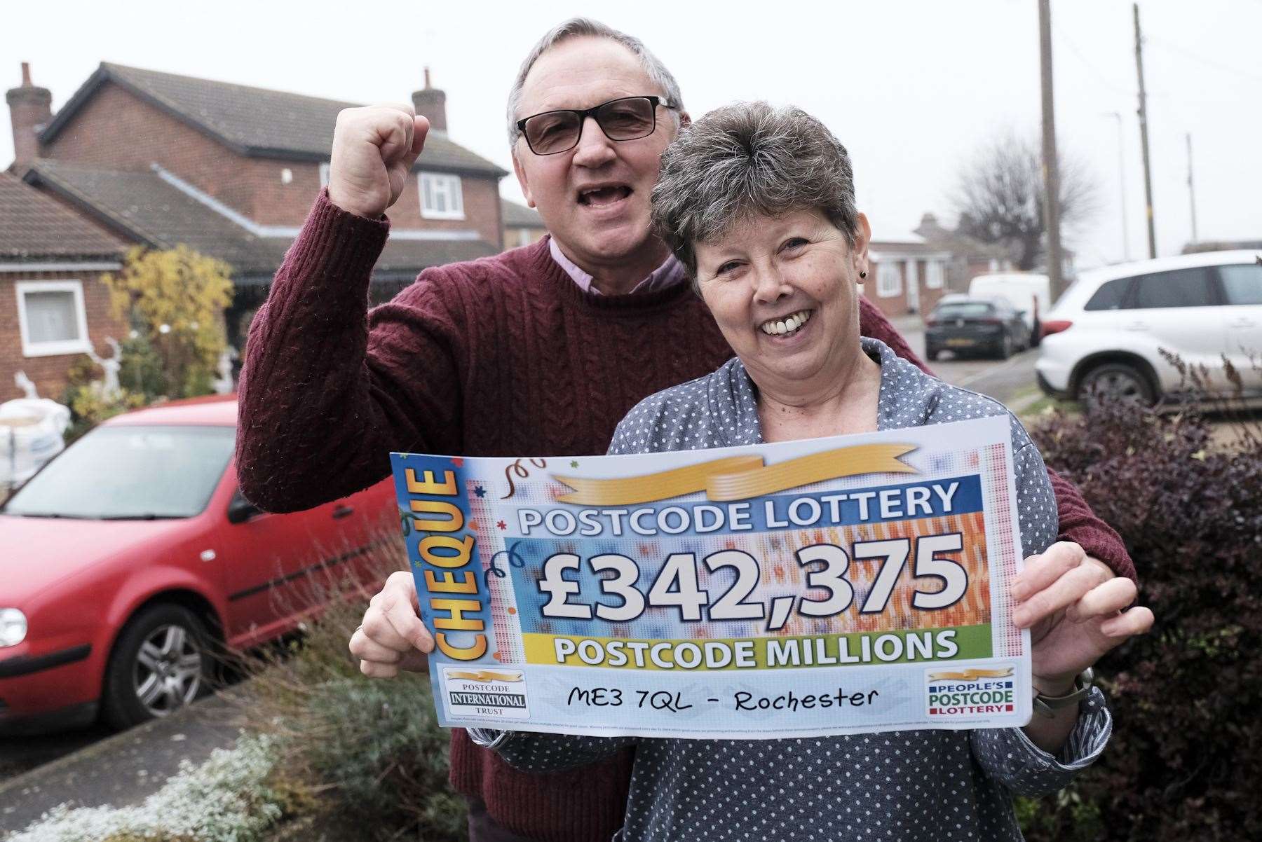 Simon and Carol Clarke after winning in the People's Postcode Lottery splitting a prize pot of £8.4m. Picture: People's Postcode Lottery