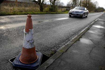 Five manhole covers were stolen from the same road