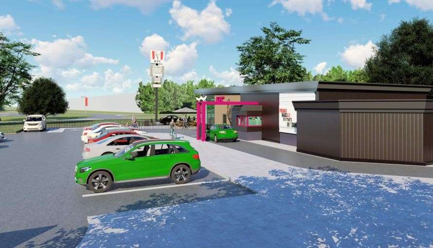 The site will offer both indoor and outdoor seating, as well as a drive-thru service