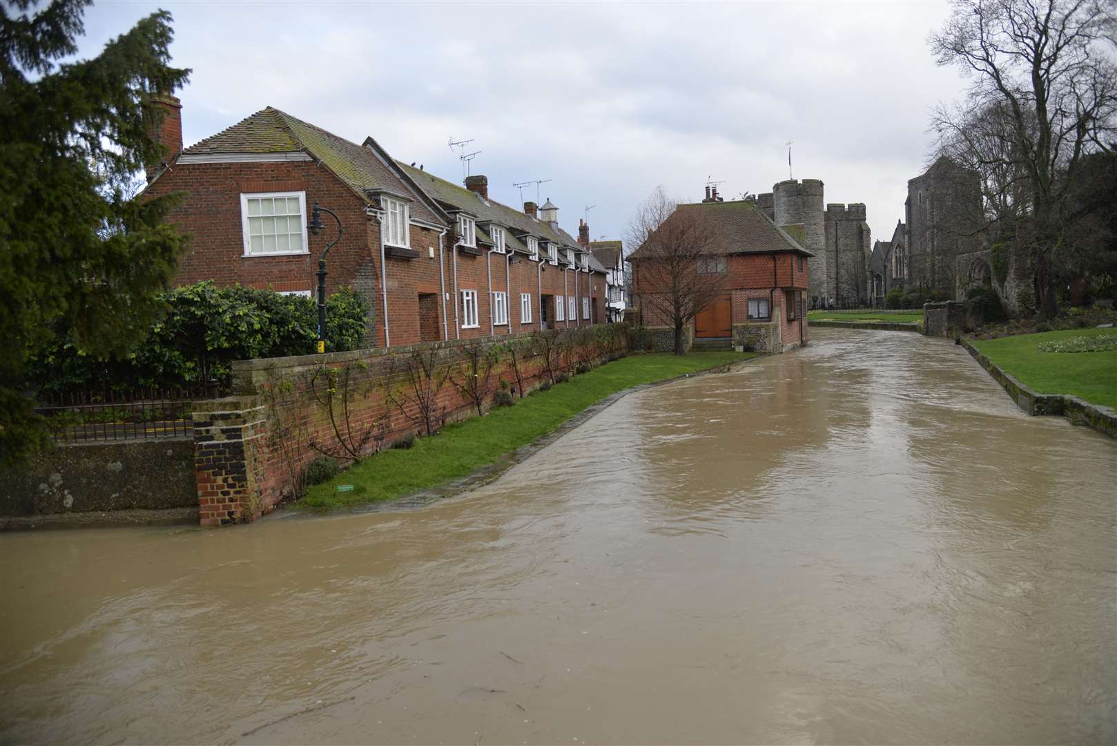 Flooding in the Westgate Gardens, Canterbury