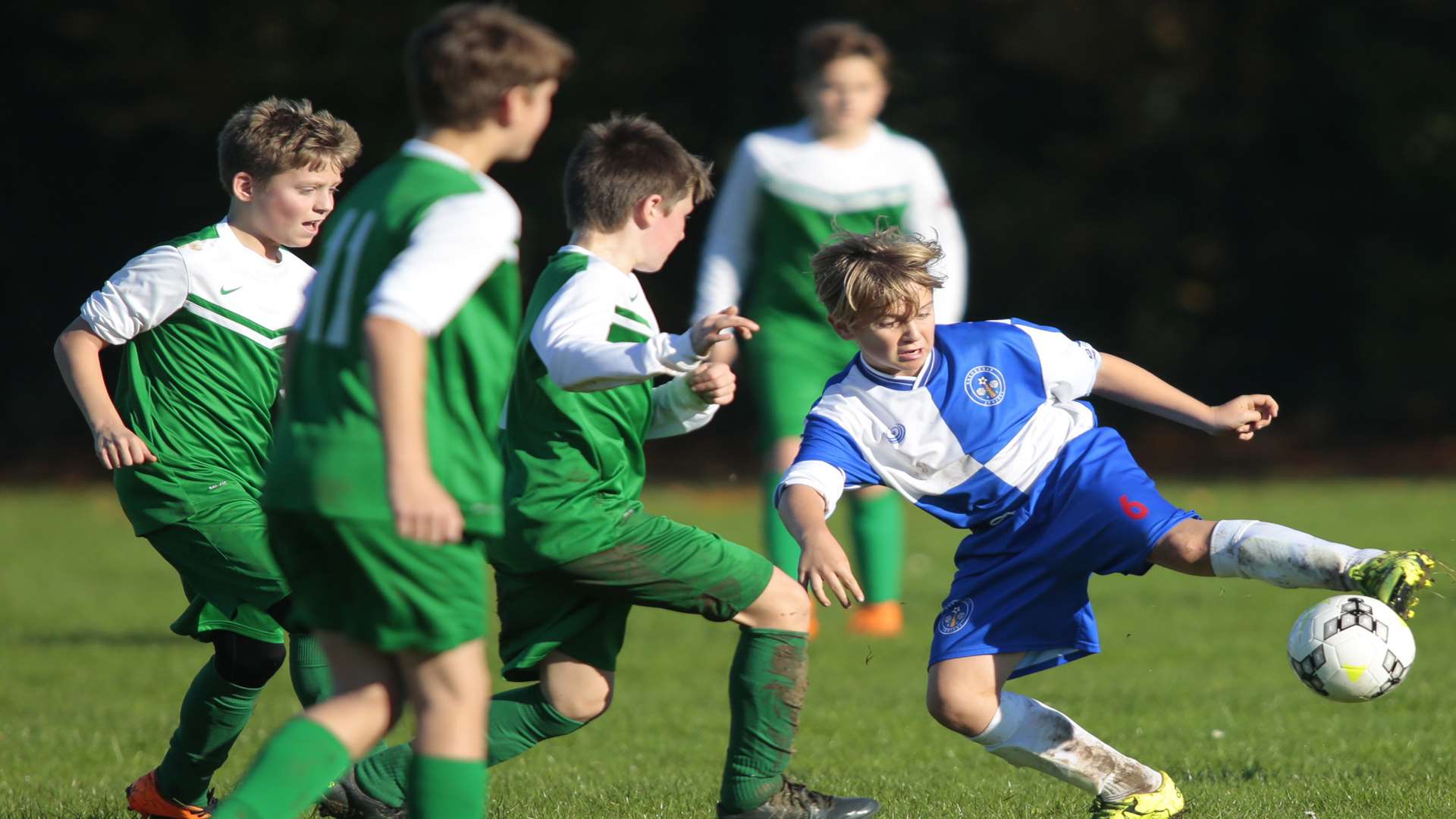 Bredhurst Juniors outnumbered by New Ash Green in Under-13 Division 2 Picture: Martin Apps