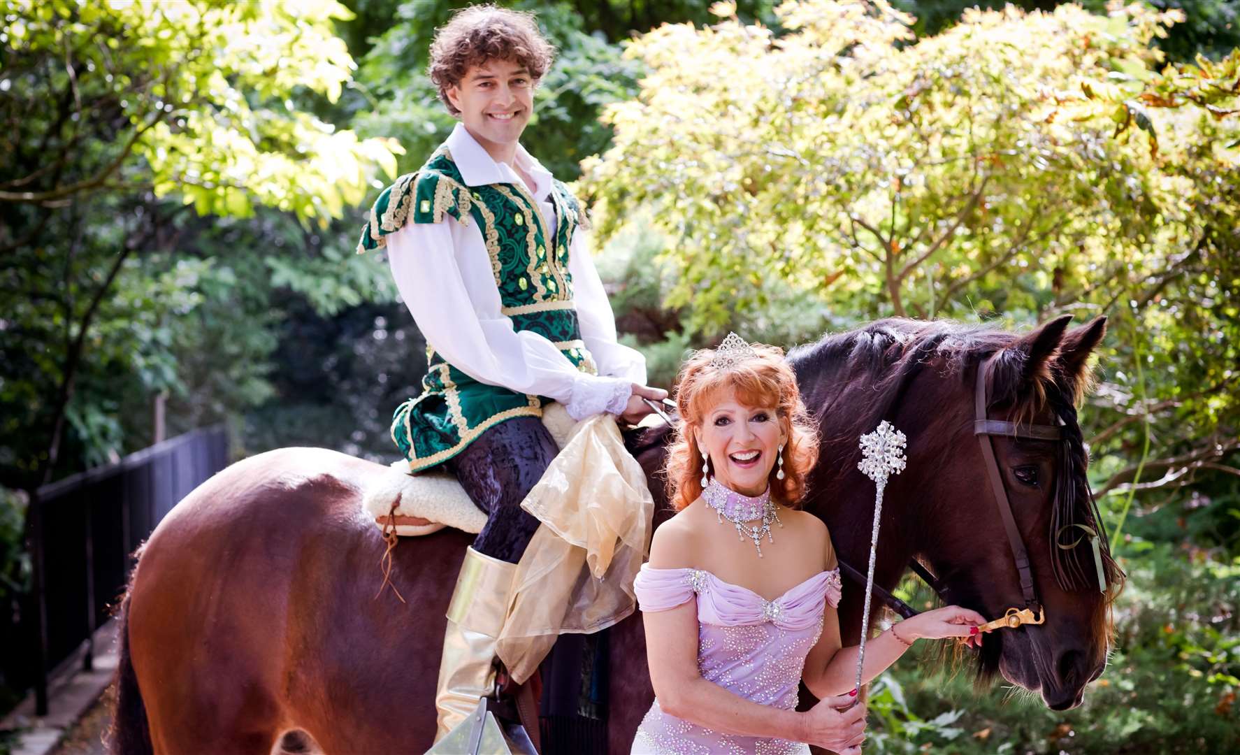 Lee Mead and Bonnie Langford at the launch of the Churchill Theatre's panto, Sleeping Beauty Picture: Kate Darkins