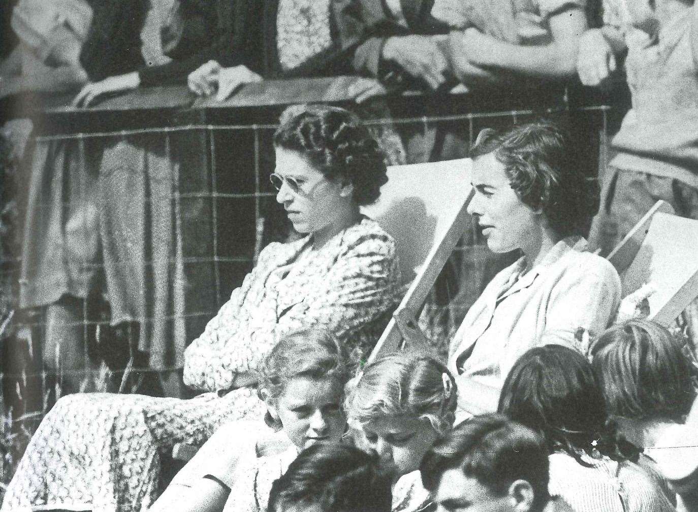 In August 1949, The Queen - then still Princess Elizabeth, was pictured watching a game of cricket at Mersham-le-Hatch with her friend Lady Brabourne. The Duke of Edinburgh played for Mersham against Aldington. He took three wickets but was himself later bowled out lbw on his first ball