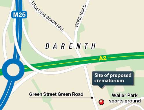 The proposed site of the new Dartford crematorium.