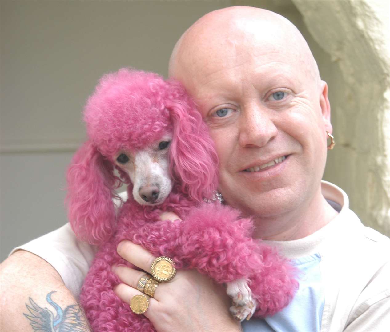 Jimmy Sinclair pictured with his poodle in 2005 Picture: Barry Duffield