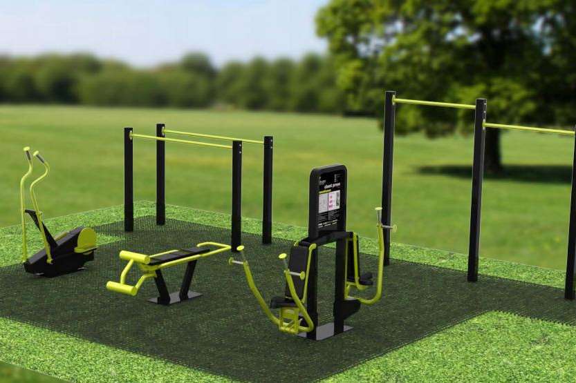 An image of what the outdoor gym could look like.