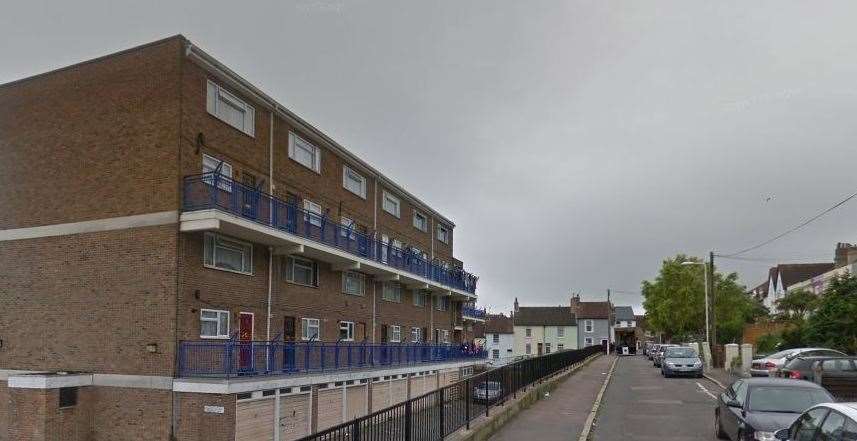 The pair forced their way into the pensioner's home in St John's Street, Folkestone