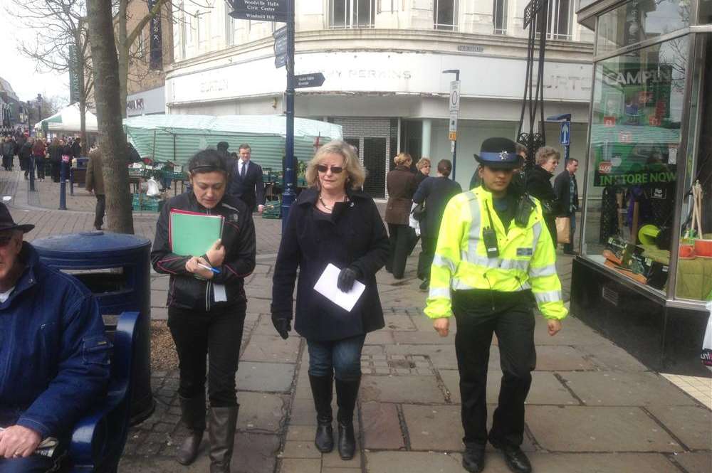 Kent police and crime commissioner, Ann Barnes, visited Gravesend