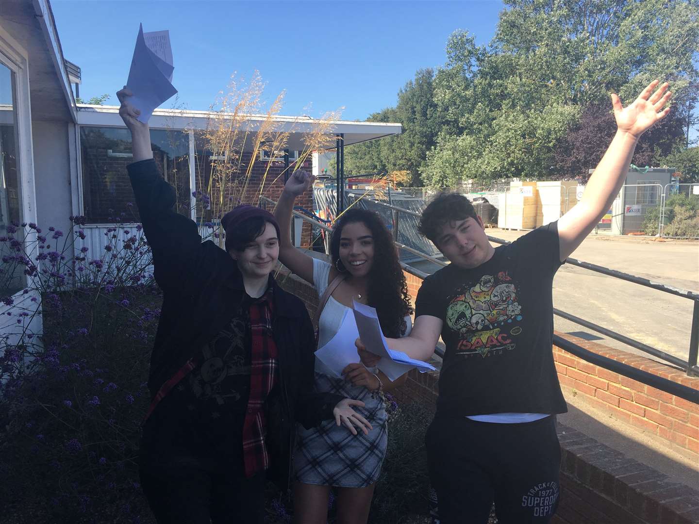 Pupils celebrate picking up their results at Hartsdown Academy in Margate (15606963)