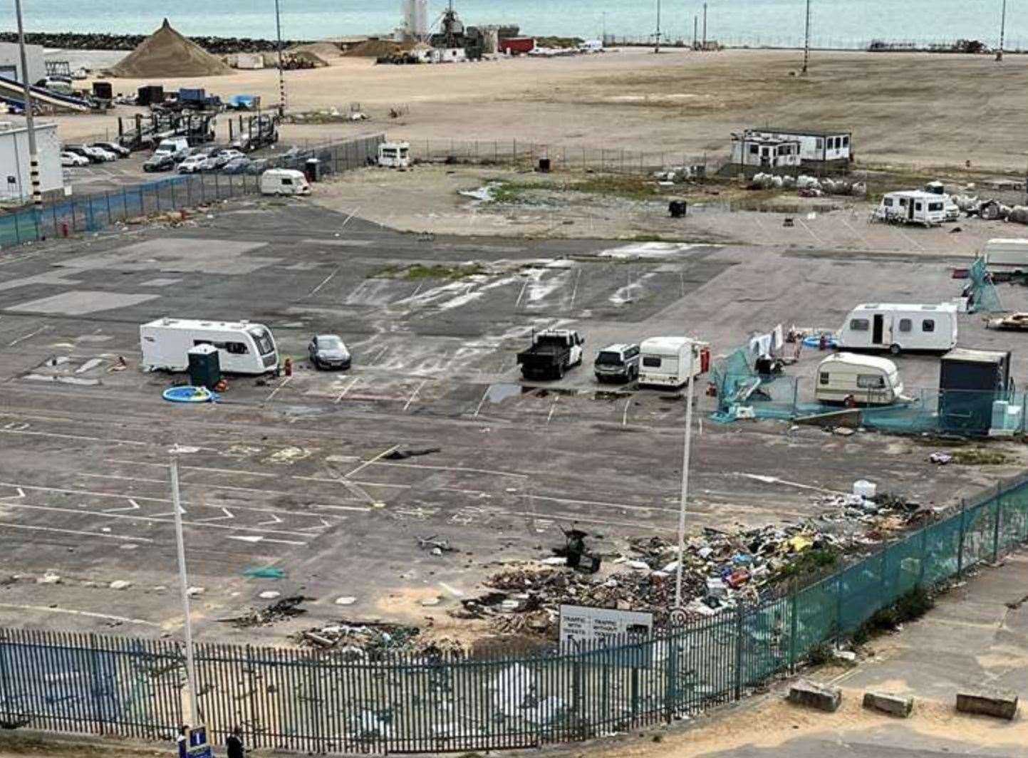 Fly tipping at Ramsgate Port in 2023
