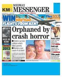 Medway Messenger front page 12/04/13