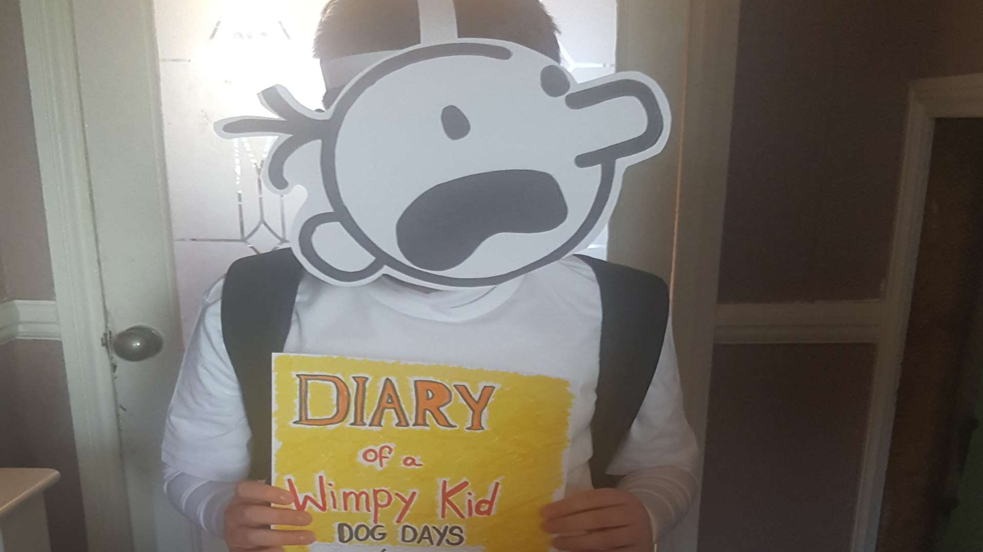 Tommy aged 10 dressed as Diary of a wimpy kid.