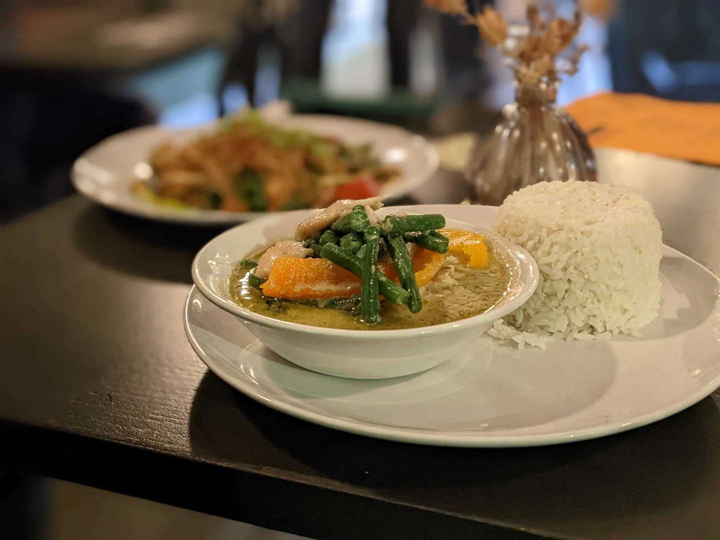 The "next level" green curry, which cost £12
