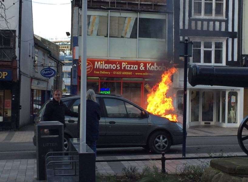 The car was pictured on Maidstone High Street. Pic: @robinibiza