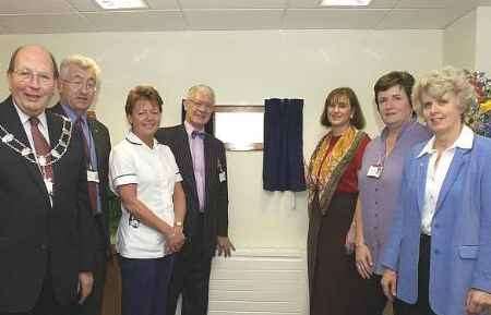 Julietta Patnick, director of national cancer screening services, officially opens the unit