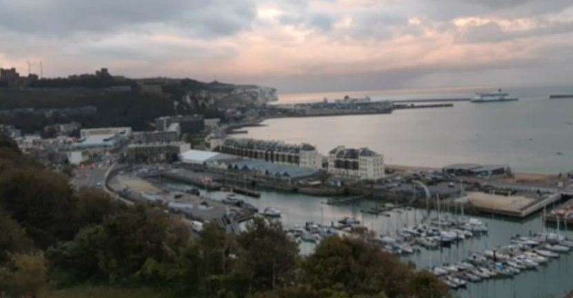 One of Dover's magnificent views, a sight of the harbour from the Western Docks