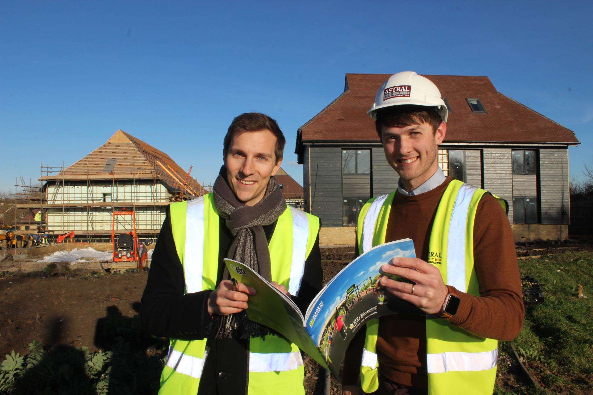 Architect Adam Watts, left, and Astral's project manager John Jones at the Scocles Court site, Minster, Sheppey (5975888)