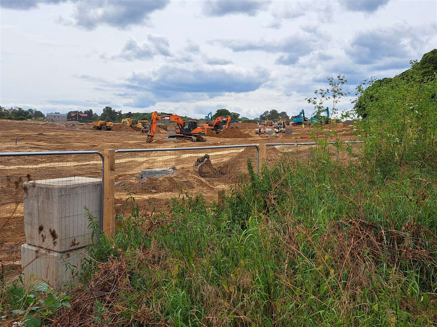 Construction started on the housing development in May