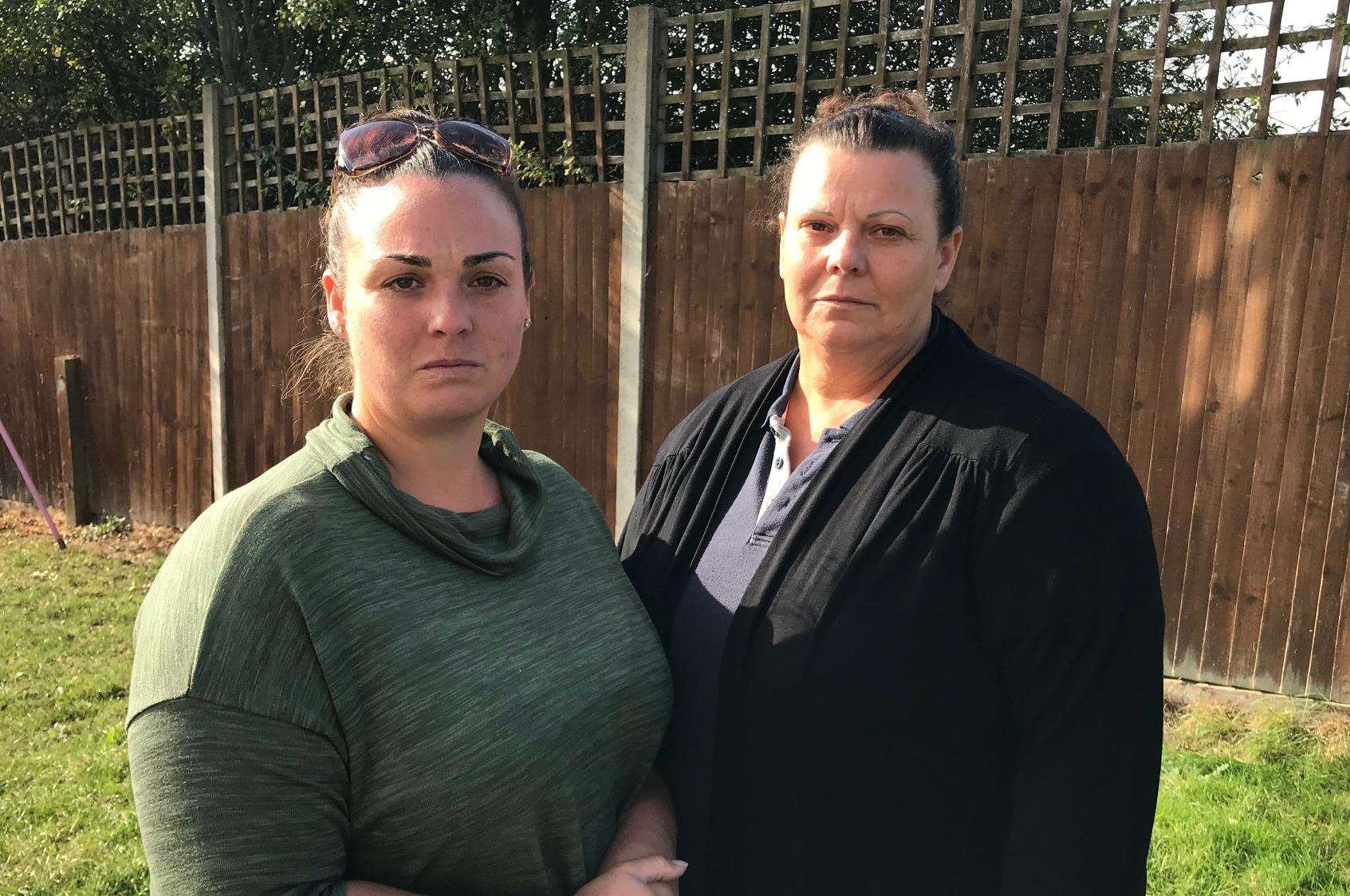 Gemma and Tina Cunningham are furious after Beryl Harris was locked on an Age UK minibus for more than three hours in Bay View