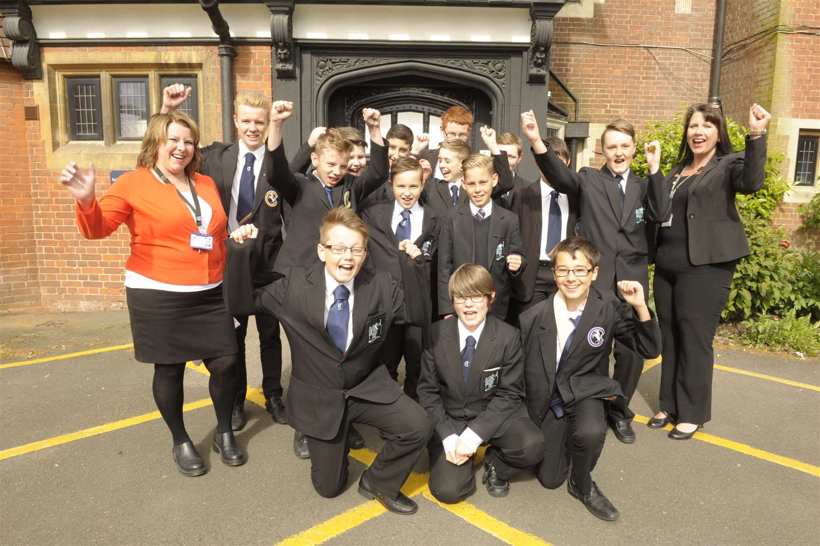 Winners of the What's On competition: students from Chatham Grammar School for Boys