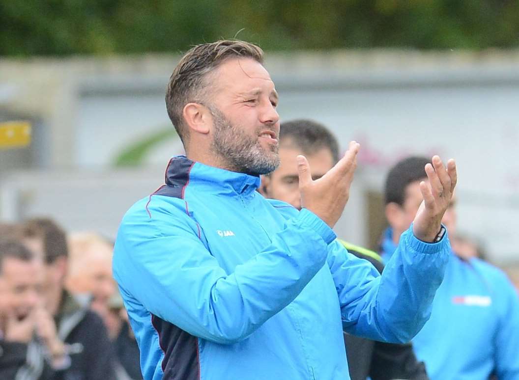 Frustration for Maidstone boss Jay Saunders Picture: Gary Browne